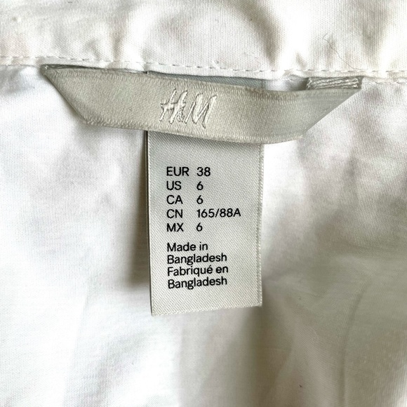 H&M White Button Down Dress Shirt - 6 - Picture 5 of 6